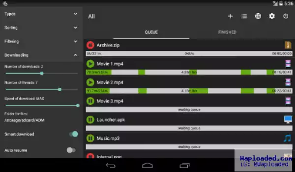 Download ADM Pro To Increase The Downloading Speeds On Your Android Device x5